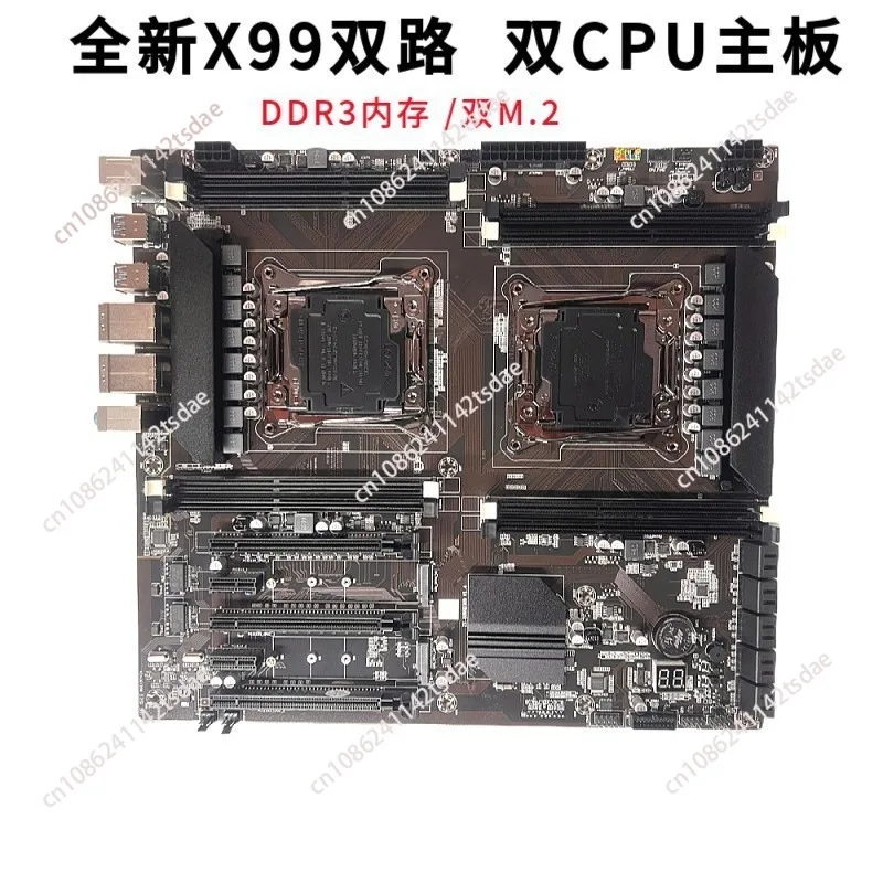 Dual LGA2011-V3 X99 gaming motherboard, DDR3, dual network ports for studio multi-task PC