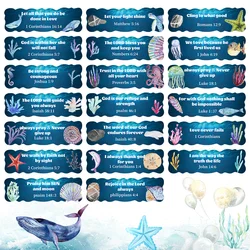 200 Pcs Sea Style Scripture Inspirational Stickers Bible Verse Stickers Christian Planner Religious Stickers.