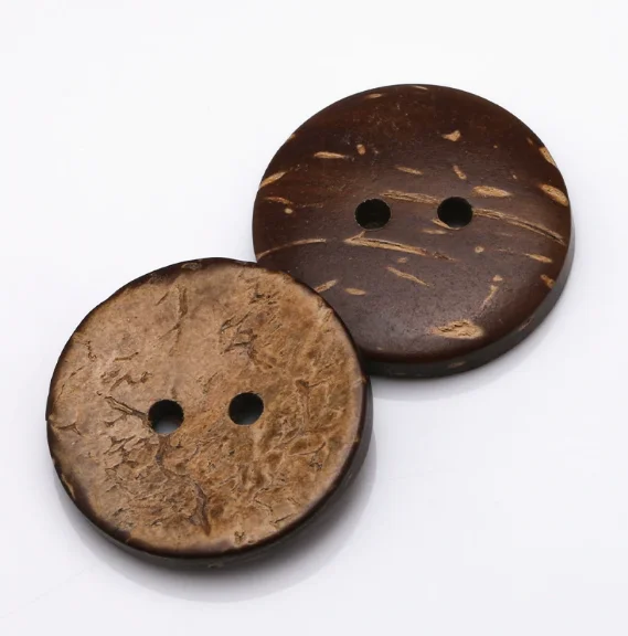 Natural Coconut Shell Buttons for Kids Clothing Handmade DIY Two Or Four Eyes Spot-on