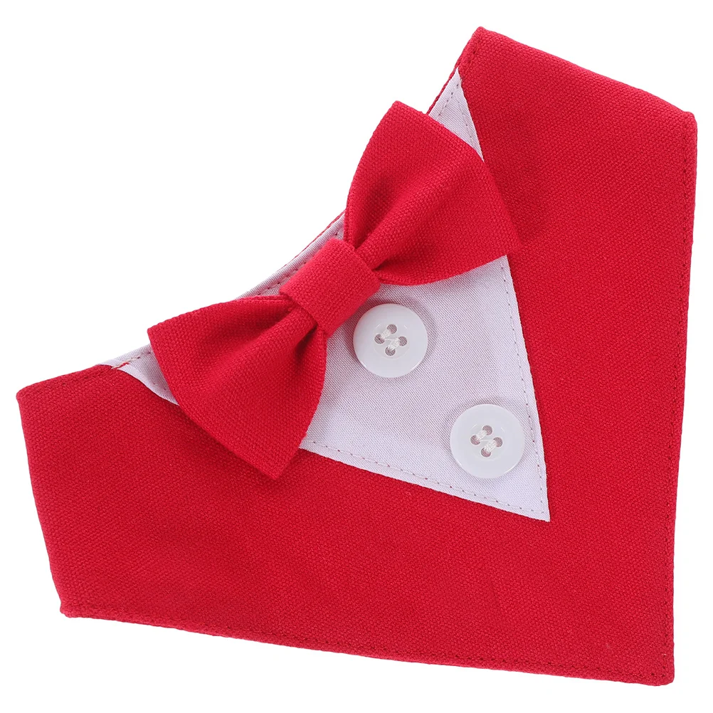 

Dog Wedding Bibs Pet Bandana Bow Ties for Dogs England Suit Collar Polyester Scarf Saliva Towel Cool Neckwear Decor