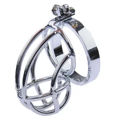 Chastity Cage Stainless Steel Metal Cock Cage With Penis Bondage Sleeve Ring Male Chastity Device Belt Lock  Adult Sex Toys Man