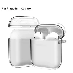 Transparent Cases For AirPods Cases Bluetooth Wireless Earphone Protective Cover For Airpods 2 1 PC Clear Hard Case Shell