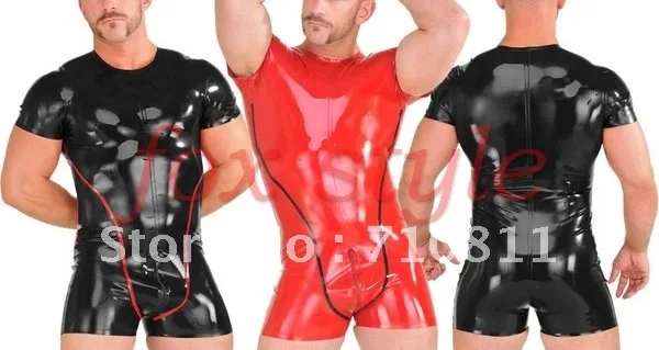 

rubber swimming jumpsuit latex men's tediees