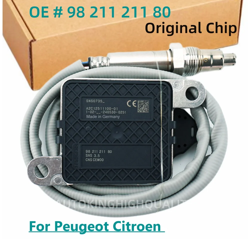 Nitrogen Oxide Nox Sensor 9821121180 for Citroen C3 C4 C5 DS3 DS4 DS5 Berlingo Peugeot Expert HDI A2C12511100 SNS0735