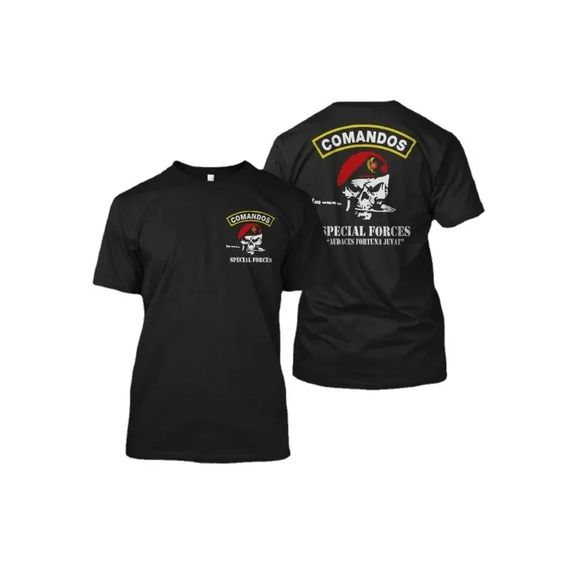 Portuguese Army Special Forces Commando Comandos Portugal Military T-Shirt Short Sleeve Casual Cotton O-Neck Men Print TShirts