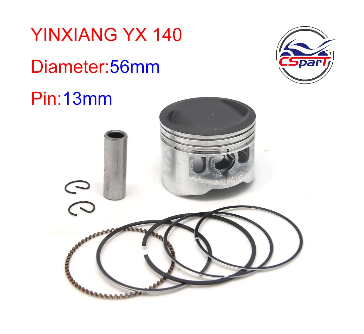YX140 56MM 13MM Piston Rings Kit Gasket YinXiang 140CC YX1P56FMJ Kaya Xmotos Apollo Orion Dirt Pit Bikes Parts