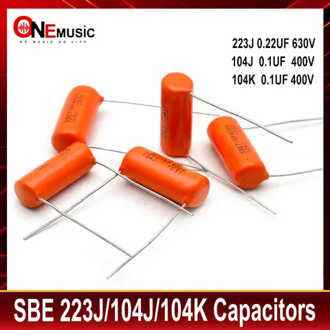 20Pcs Orange Tone Cap (Capacitor) SBE 715P 104J 0.1UF 400V for Electric Guitar