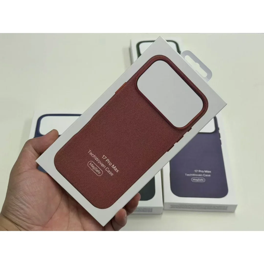 حافظة مغناطيسية منسوجة لهاتف iPhone 17 Pro Max/17 Air - متوافقة مع الشحن اللاسلكي، غطاء حماية لكامل الجسم