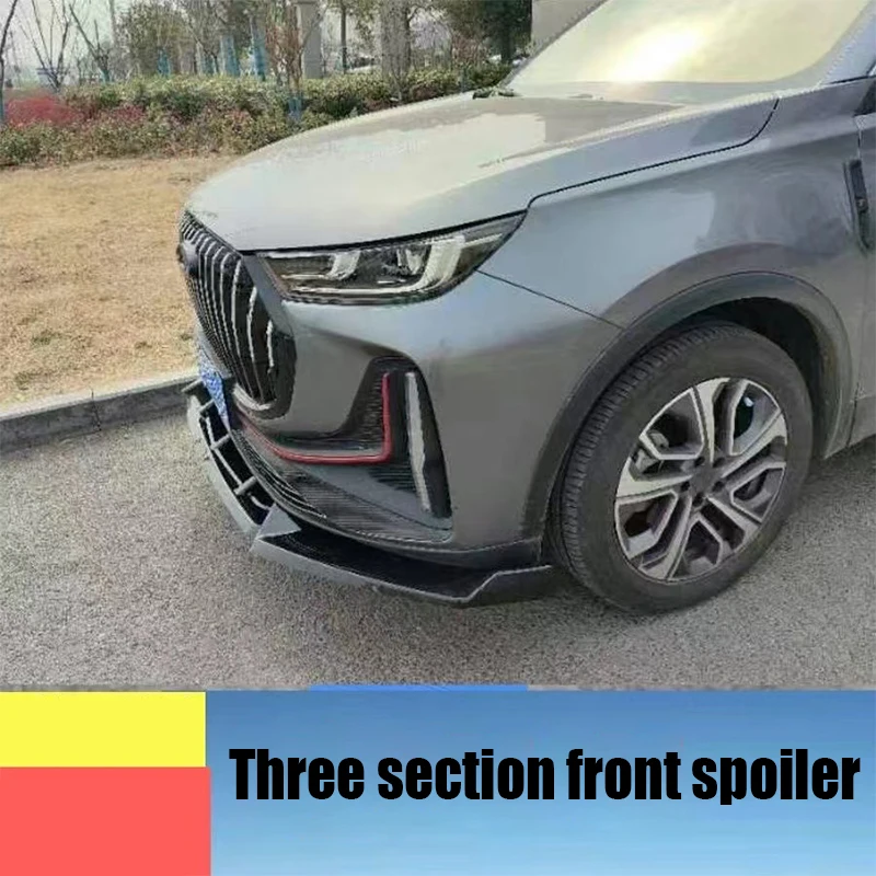 For Chery Tiggo 7 Plus 2023 Three section front spoiler front lip exterior modification parts