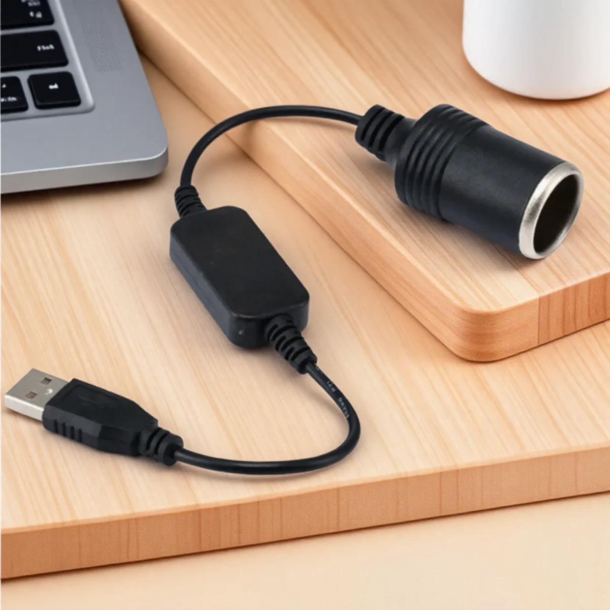 

12V 8W USB Car Cigarette Lighter Adapter Converter 5V 2.1A Male to Female Power Socket Charger for Vehicle Auto Accessories