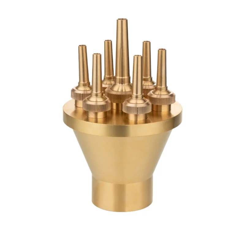 Center straight nozzle, all copper stainless steel direct injection high water column water feature   accessories