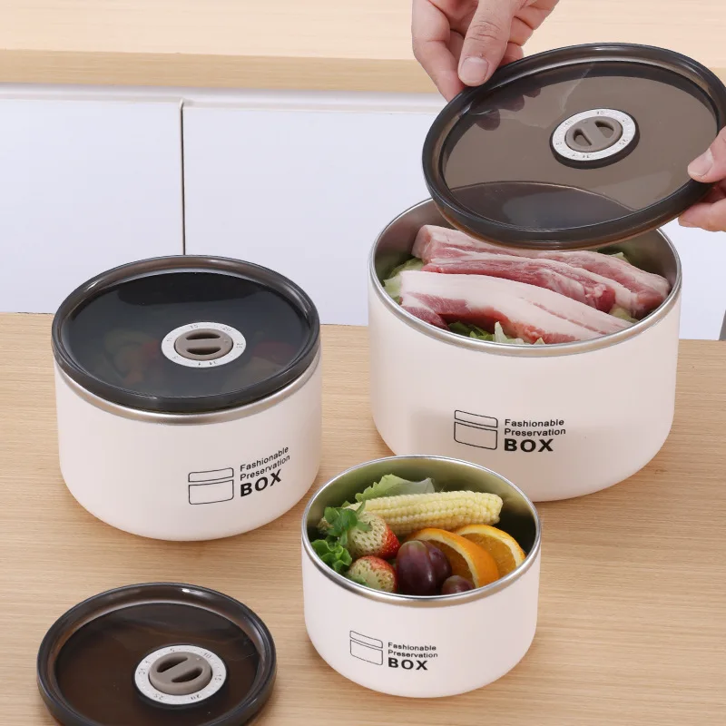 Stainless Steel Lunch Box 3pcs Set Large Capacity Microwave Safe Bento Box Food Grade Meal Prep Container with Airtight Lid