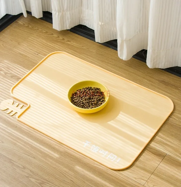 Pet meal mat, cat bowl mat, cat dog non slip waterproof food bowl mat, dining utensil mat, large size