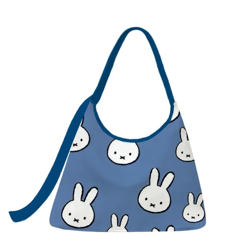 

Холщовая сумка Miffy Rabbit, большая вместительная сумка через плечо Kawaii, холщовая сумка, большая сумка, милая и уникальная женская сумка с героями мультфильмов