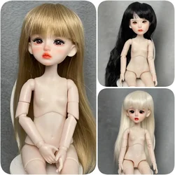 Three Different Makeup Styles of 30cm Dolls 1/6 BJD Dolls Easy To Change Eyes Whole Doll with Wig (open Head) Toys for Girls