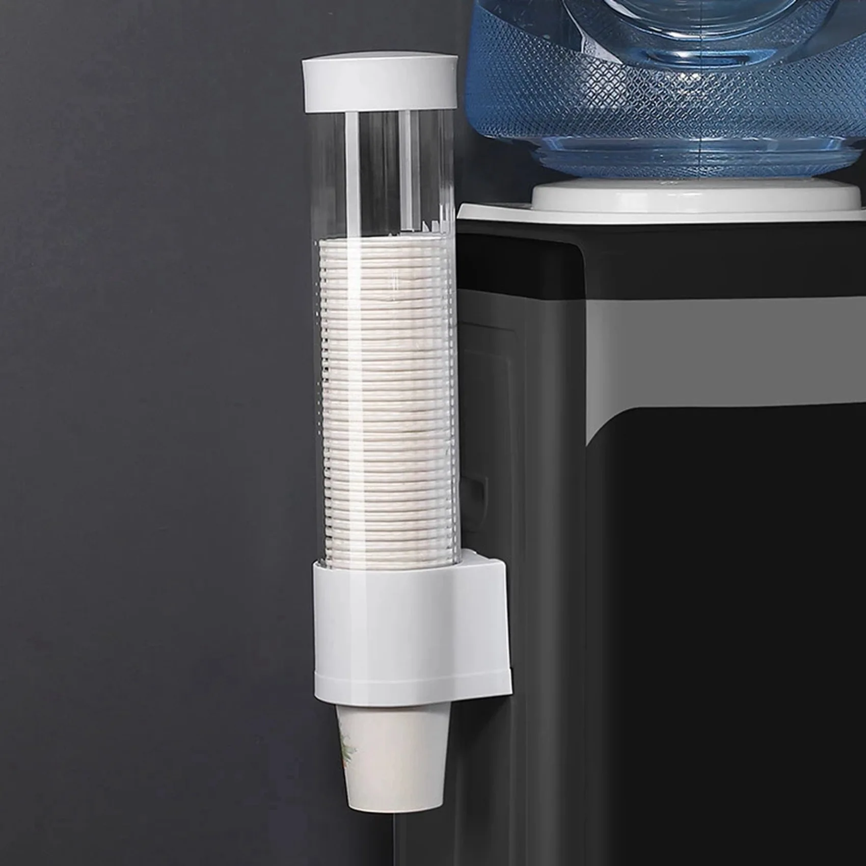 2X Disposable Cup Holder Automatic Cup Remover Paper Cup Holder Water Cup Wall-Mounted Storage Creative Storage