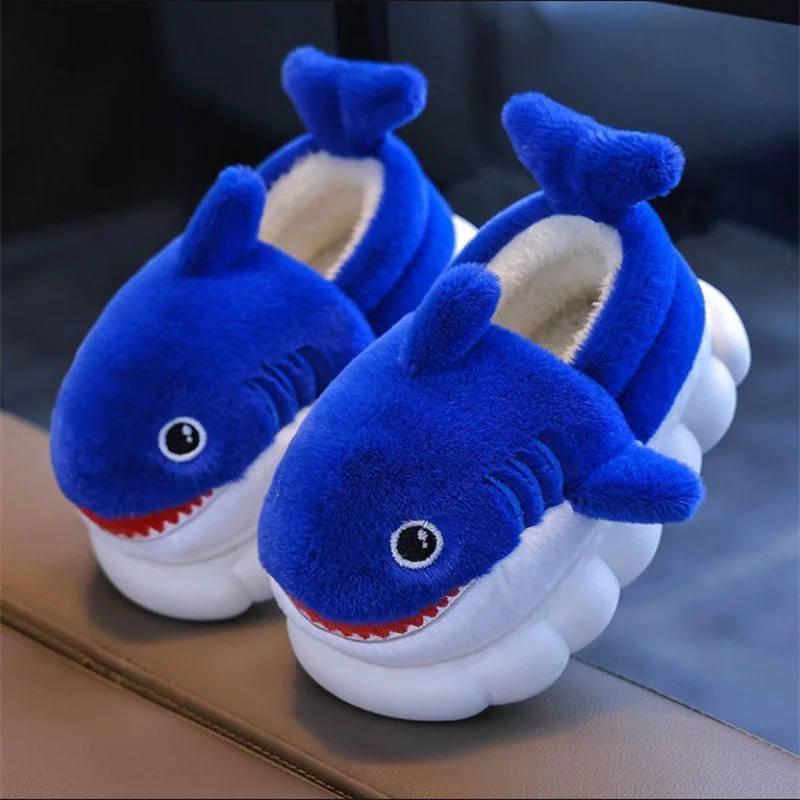 Warm Slipper Winter Shore Couple's Shoes Home Furnishing Cute Parent -Child Non -slip Cartoon Plush Soft Casual Cotton Shoes