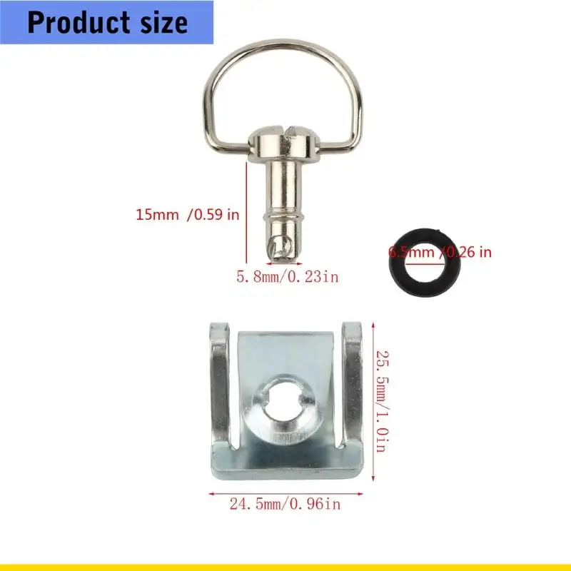 Vis moteur résistant à corrosion SZCH Vis camerier 1/4 D Anneaux Fixation libération rapide