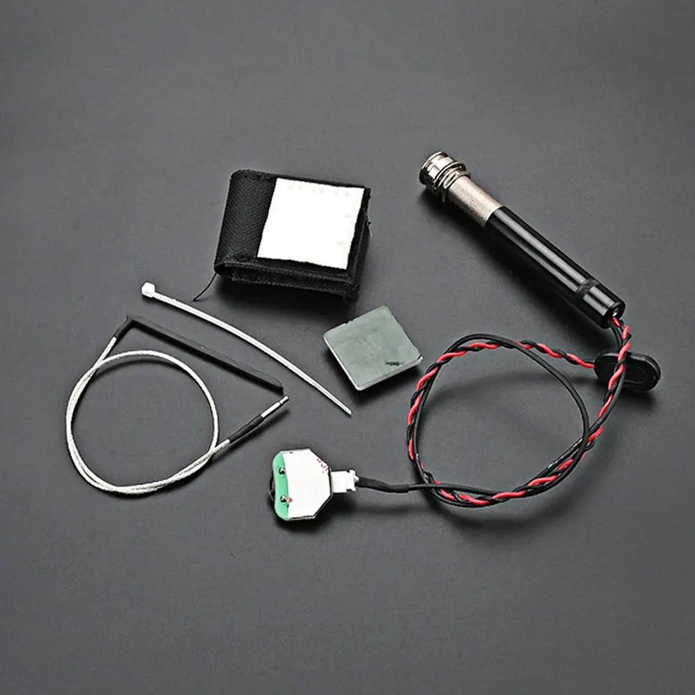 

1set 1Set Acoustic Guitar Pickup Piezoelectric Type No Required Durable Sound Hole Transducer For Folk Guitar Musical