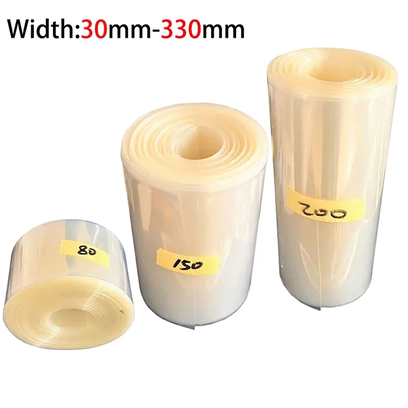 

1kg Transparent PVC Heat Shrinkable Tube 18650 Battery Shrink Film Insulation Heat Shrinkable Tube 21700 Battery Shrink Film