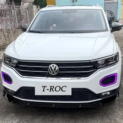 For Volkswagen T-Roc / T Roc TSI TDI 2017-2022 Front Bumper Lip Spoiler Splitter Lip Chin Front Bumper Lip Cap Protector Cover