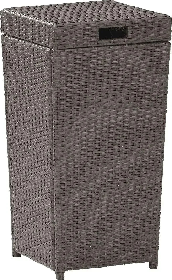 Crosley Furniture Palm Harbor Outdoor Wicker Trash Bin - Grey