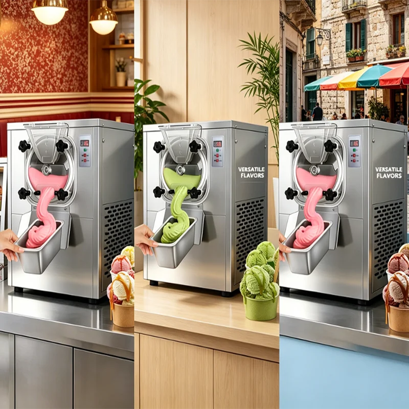 Automatic Vertical Ice Cream Machine Snowflake Machine Cream Mixer   Cold Drink Ice Crusher Ice Block Chocolate Vanilla