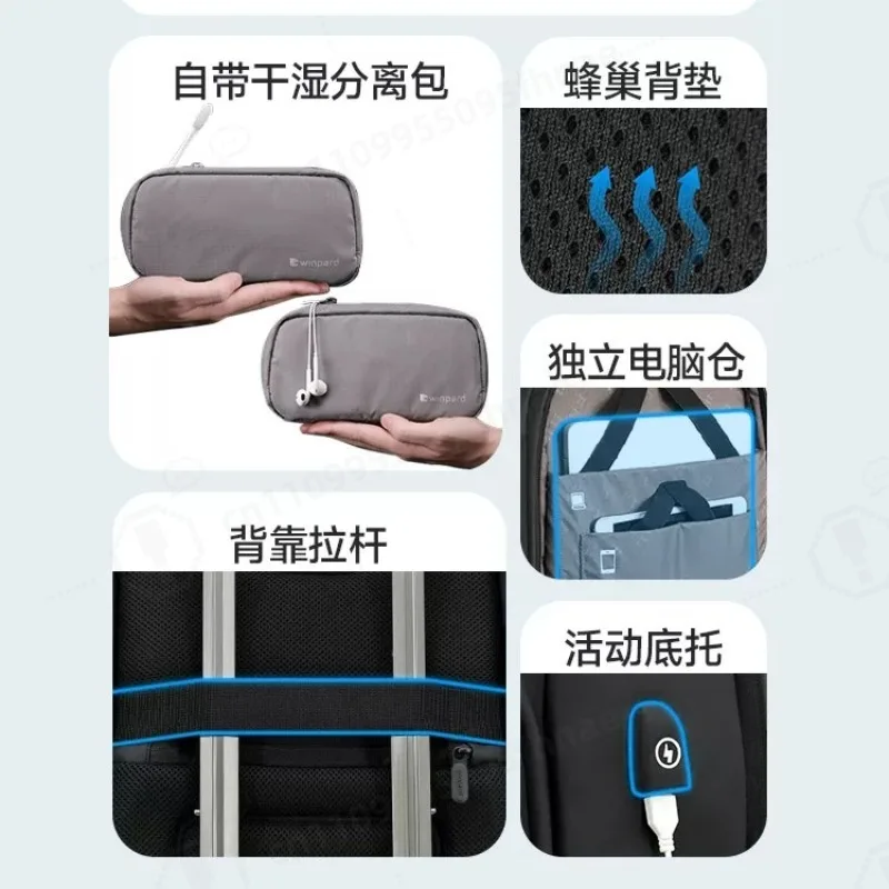 15/17 Inch Laptop Backpack Large Capacity Business Travel Bag Men's Daily Commute Rucksack For Work Trip