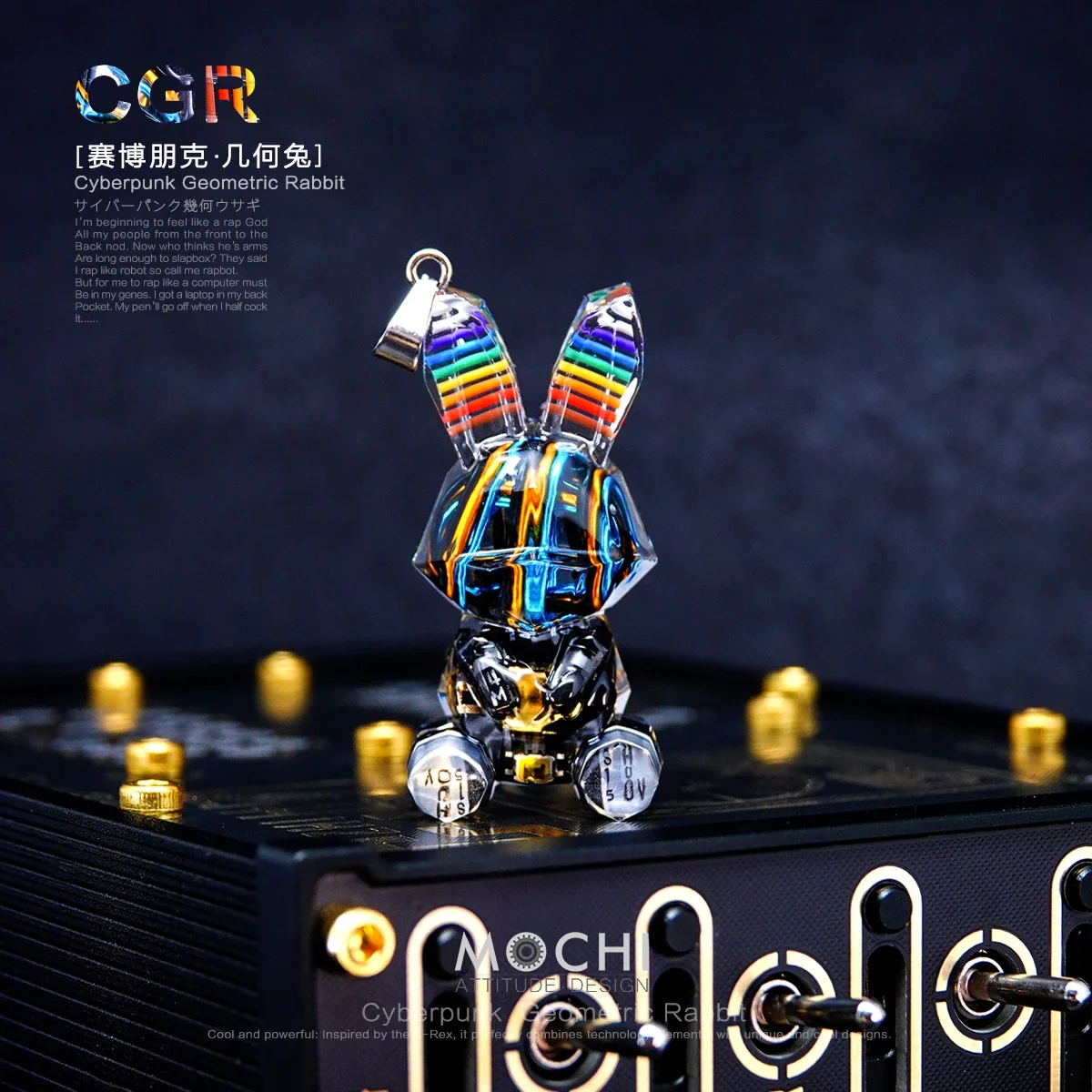 Original Punk Geometric Rabbit Necklace Couple Keychain Personalized Pendant Jewelry - view 2