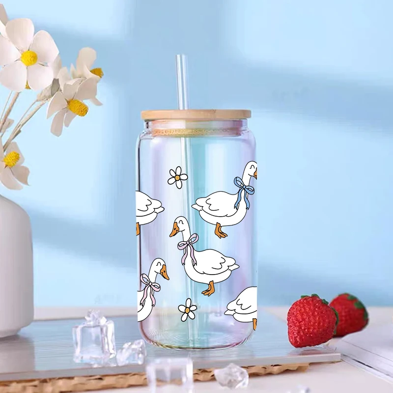 3D UV DTF Animal Bear Duck Printed Transfers Stickers 16oz Cup Wraps For DIY Glass Ceramic Metal Leather Etc. D28746