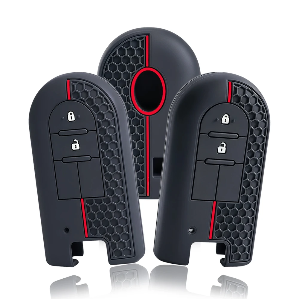 Silicone Car Key Case Cover for Toyota Rush/Daihatsu Tanto Custom LA600S Moovecanvas LA800S Remote Control Key Cover Cap