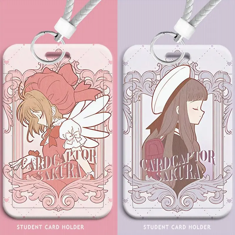 Cartoon Anime Card Captor Sakura Credit Key Holder Keychain Student Card Cover Bank ID Key Case Mini Card X388