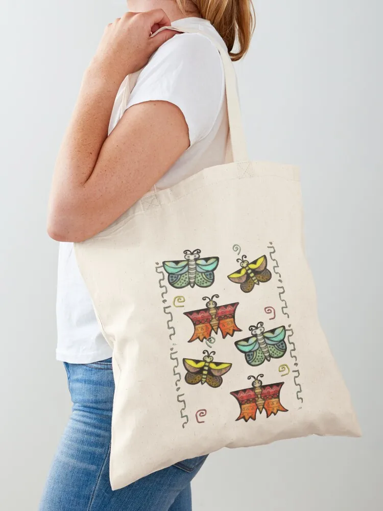 Zuni Butterfly Folk Art Tote Bag custom tote bag Lady bag free delivery bags Gift