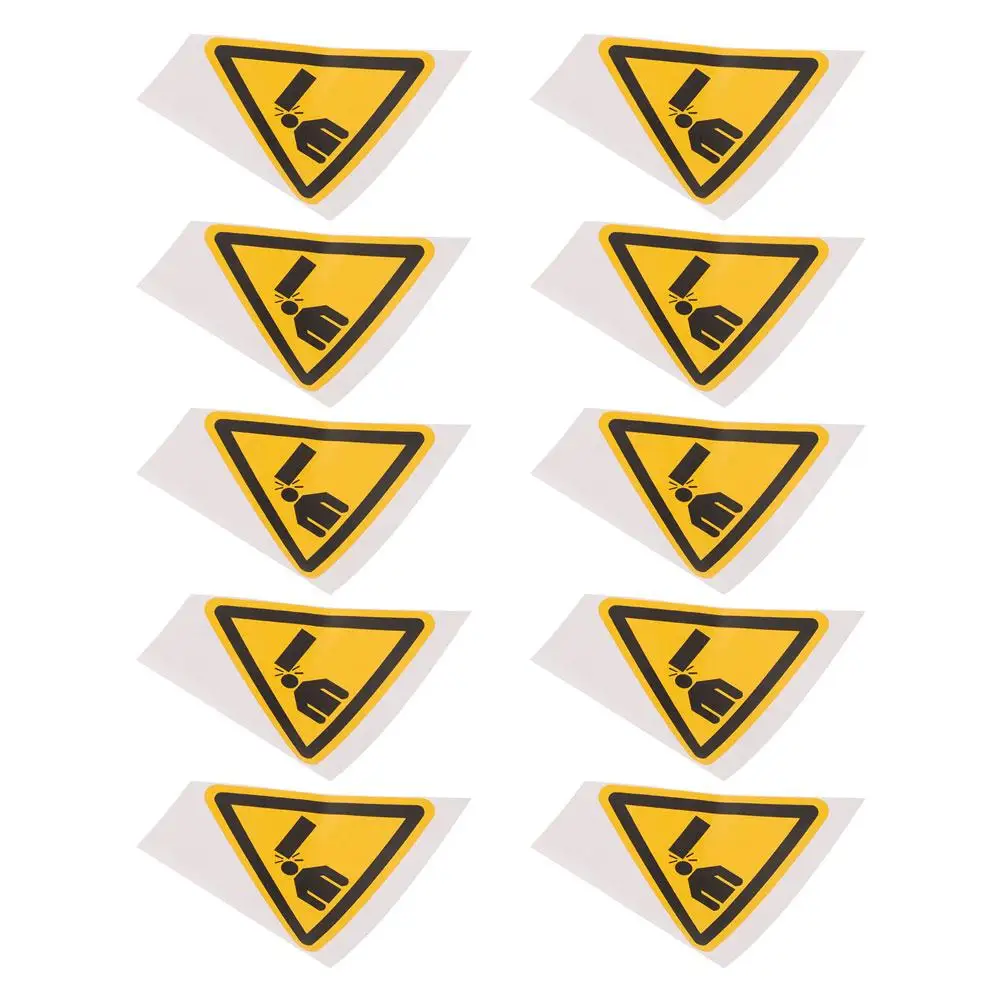 10 Pcs Warning Signs Adhesive Safety Sticker Stickers for Doors Pvc Watch Head Decal Caution