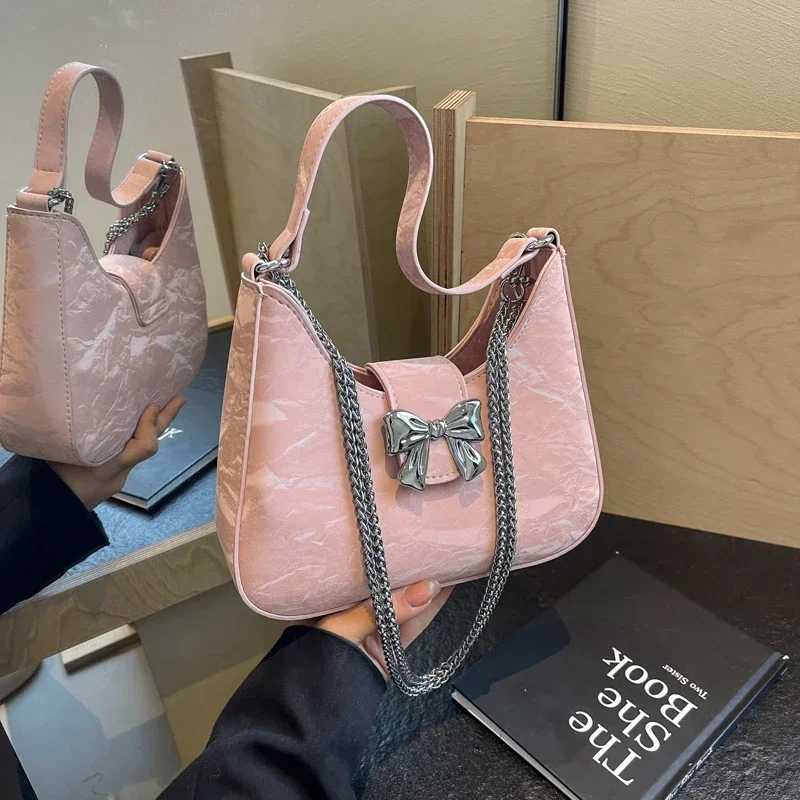 

High Quality Zipper Simple Popularity Fashion PU Chain Shoulder Bags Solid Color Commute 2025 Hot Sale Women's Crossbody Bags