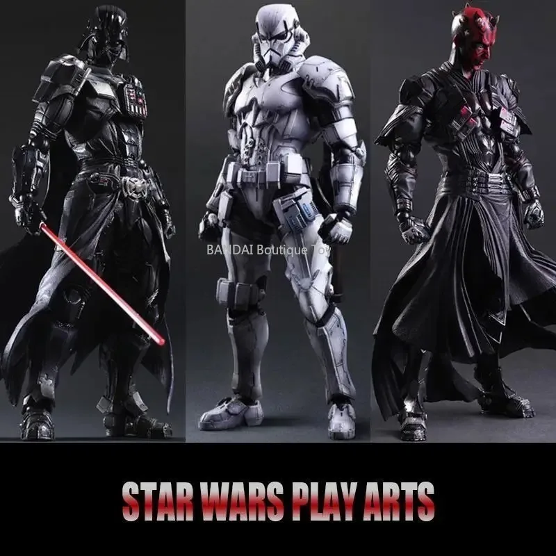 In Stock Marvel Play Arts Kai Star Wars Doll Boba Fettidas Vader Stormtrooper Maul Action Figure Model Toy