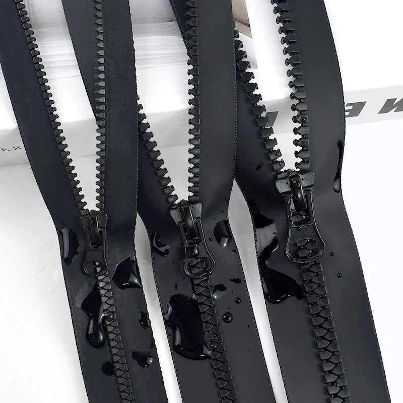 

1-5Meters 5#8# Waterproof Resin Zipper Tapes for Jacket Tent Bag Clothing Zip Puller Heads Repair Kit DIY Sewing Accessories