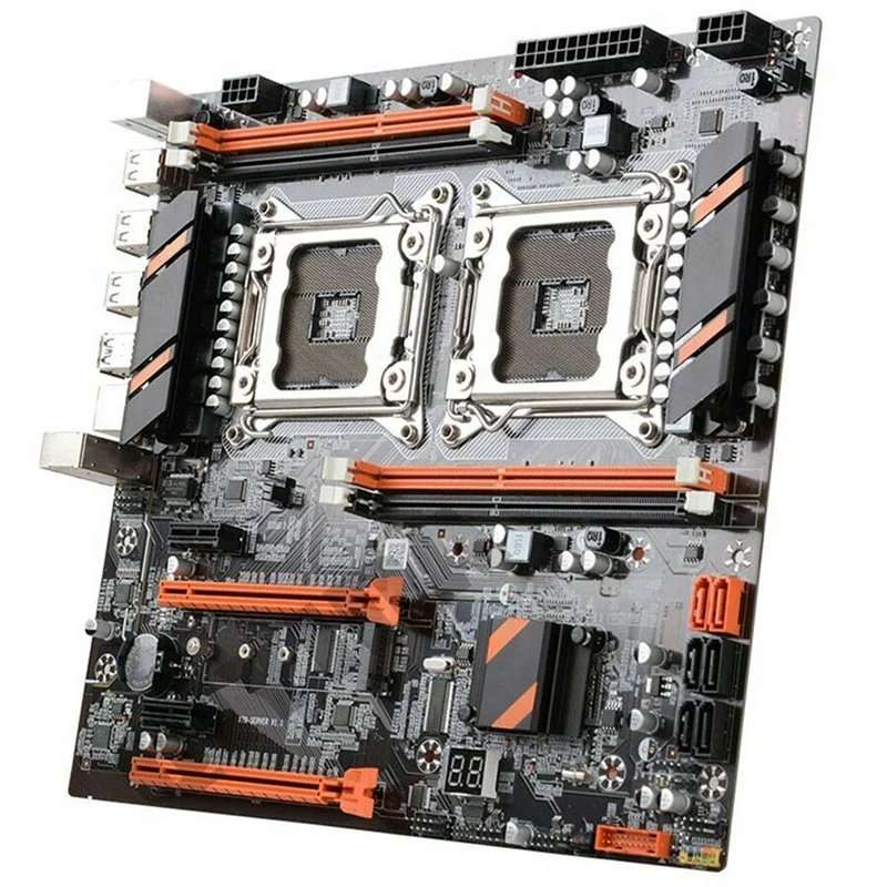 X79 Dual CPU Motherboard+2XE5 2650 CPU+4X4GB DDR3 1600Mhz RECC Ram+SATA Cable+Switch Cable+Baffle LGA2011 M.2 NVME