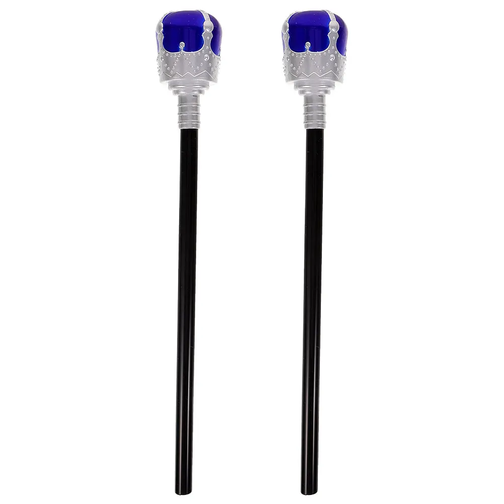 

2pcs King Scepter Costume Party Halloween Roleplay Stage Prop Plastic Accessories Scepter For Boys