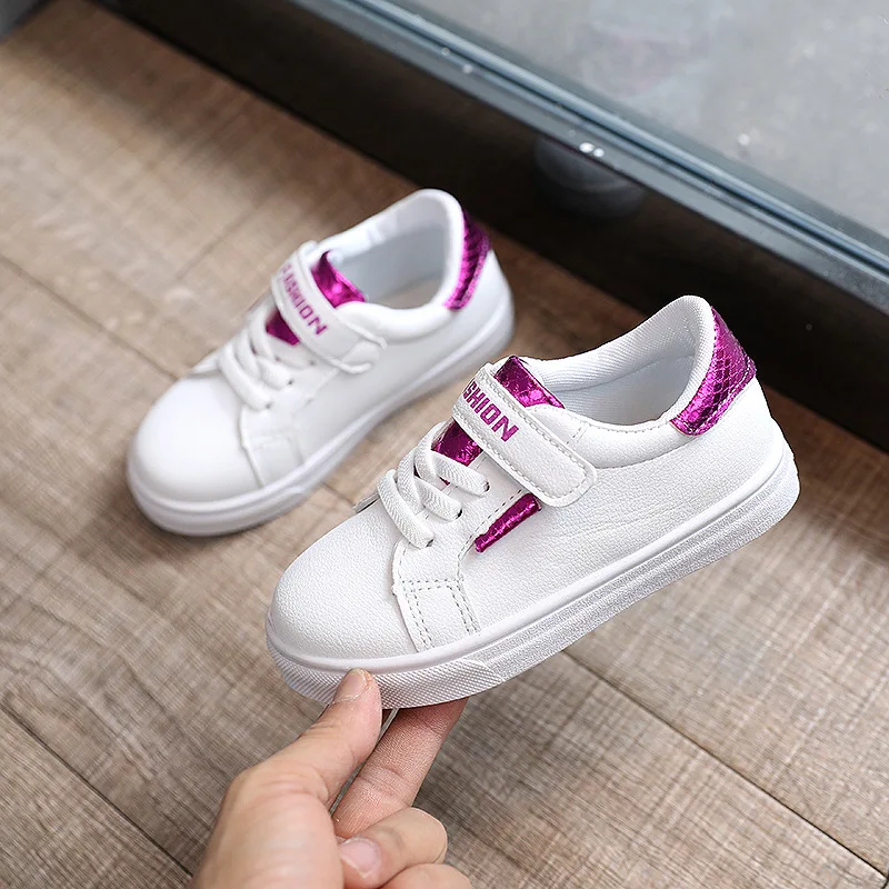 Fashion Children Shoes For Girls Boys Sneakers Shoes Hook & Loop Anti-Slippery Casual Skate Shoes For Children