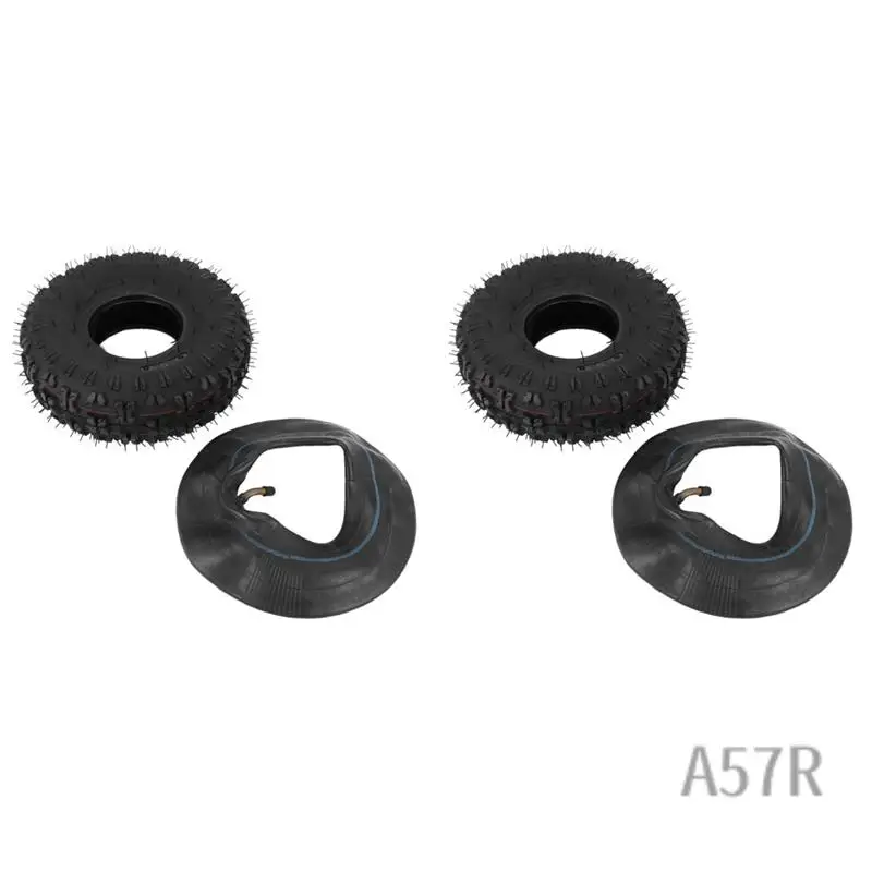 

7R-4.10-4 410-4 4.10/3.50-4 Inner Tube + Tire For Garden Rototiller Snow Blower Mowers Hand Truck Wheelbarrow Go Cart Kid Parts