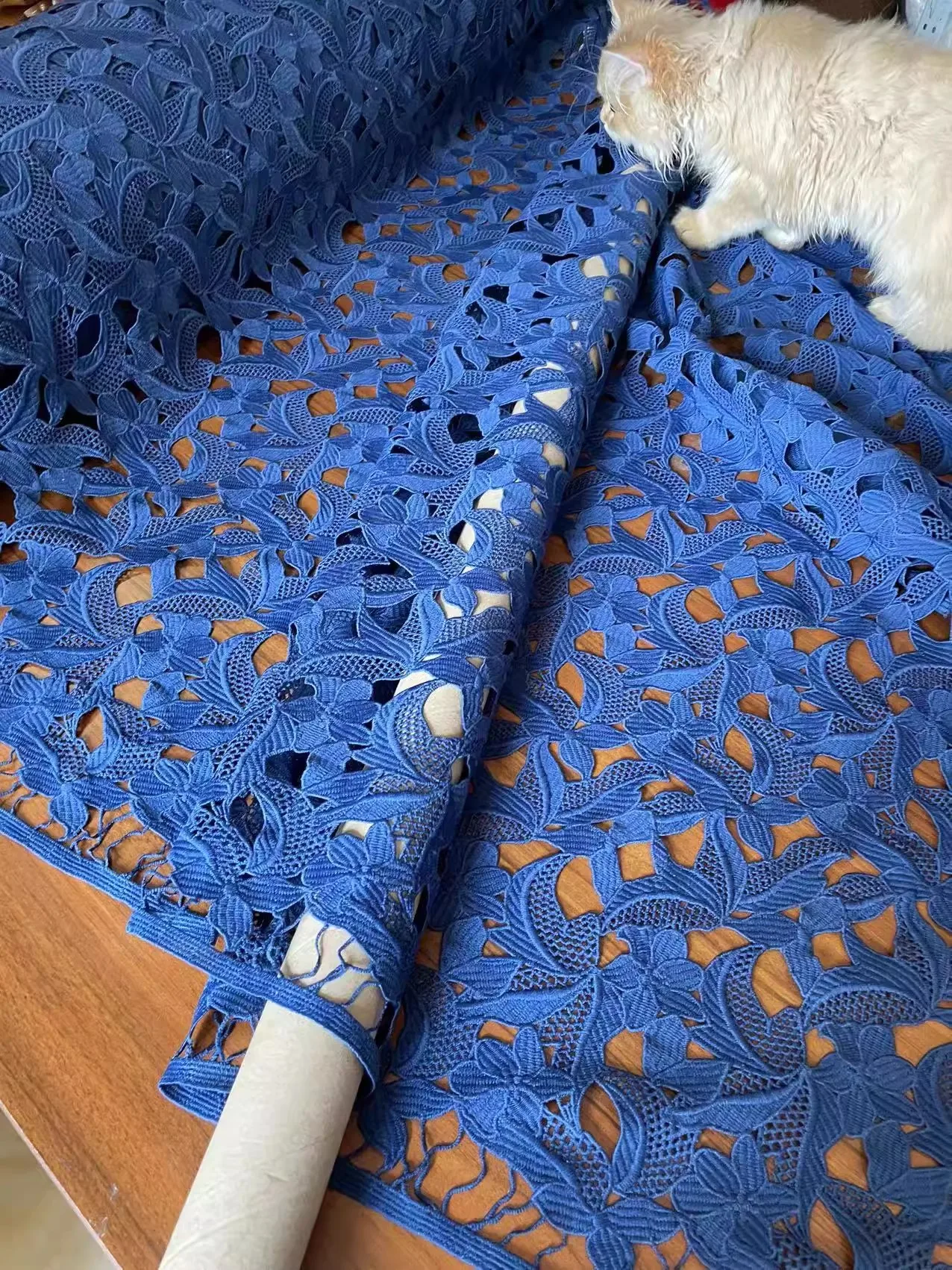 

1yard Heavy industry three-dimensional water-soluble lace fabric Dress and wedding cheongsam fabric for patchwork