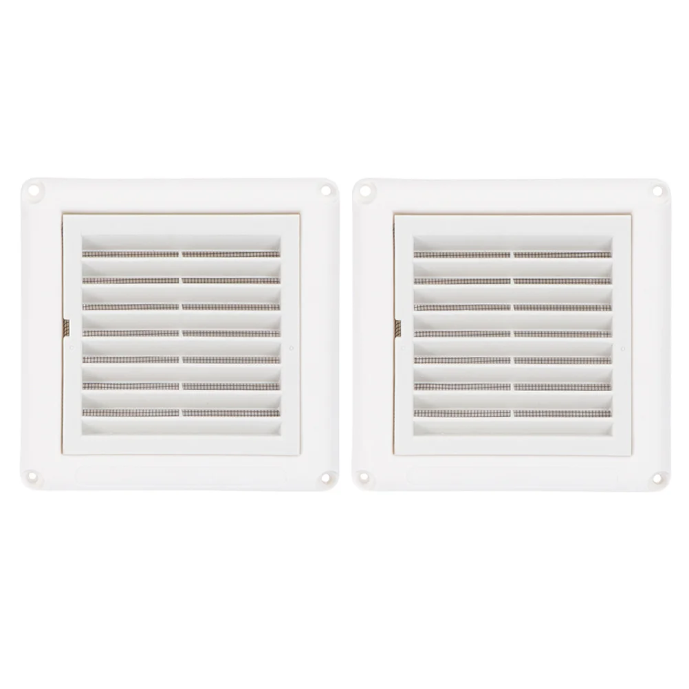 Copertura per zanzariera da 2 pezzi per presa d'aria a parete esterna, copertura di sfiato con feritoia in plastica resistente, presa d'aria per cappa di scarico resistente alle intemperie