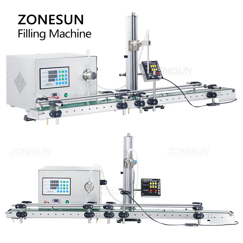 ZONESUN Filling Machine Line Automatic ZS-DTMP1D Single Diving Nozzle Magnetic Pump Liquid Cosmetics Beverage Production