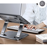 Laptop Stand Adjustable Aluminum Alloy Notebook Tablet Stand Up to 17 Inch Laptop Portable Fold Holder Cooling Bracket Support