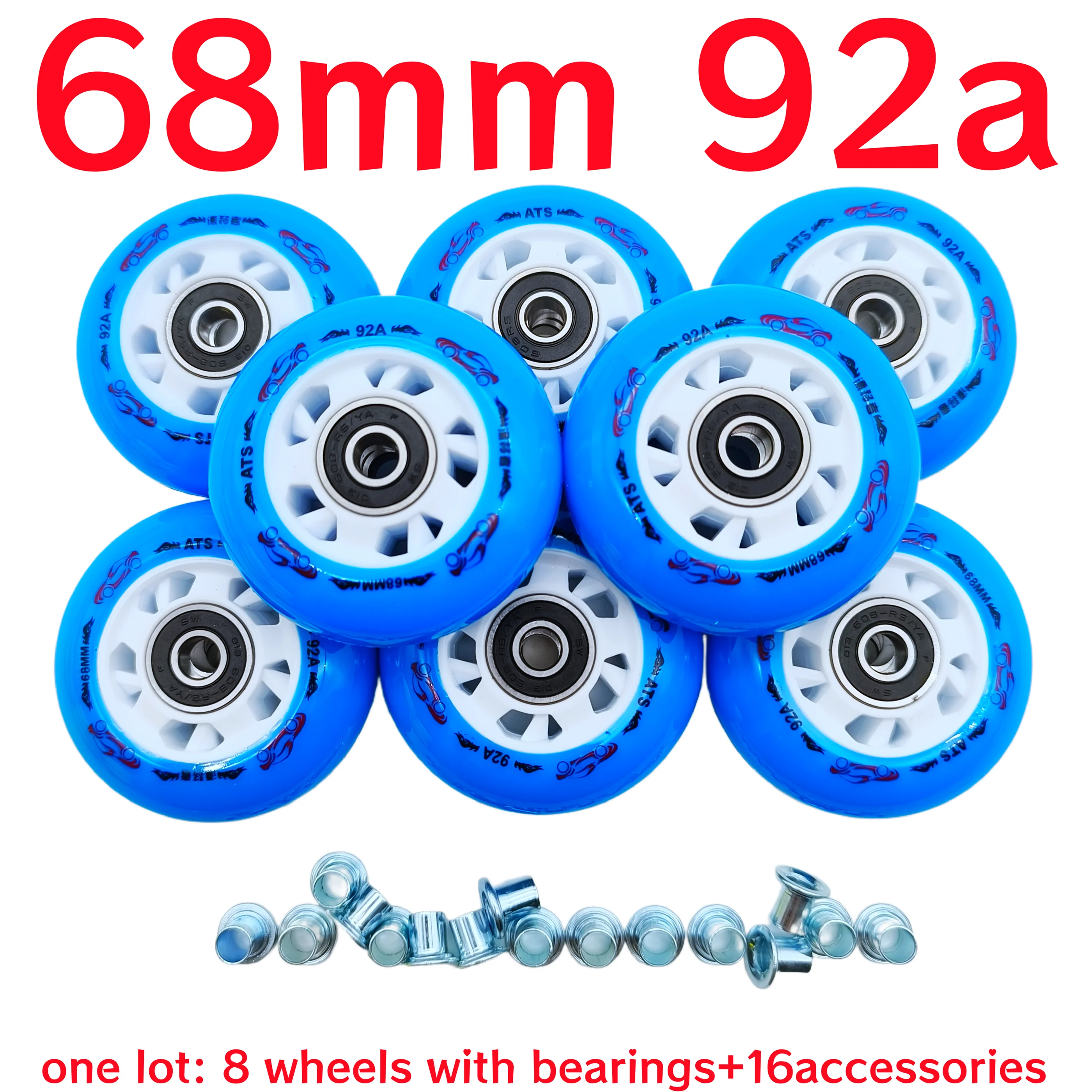 Free shipping roller shoes wheel skate wheel children 64mm 68mm 83A 8wheels/lot