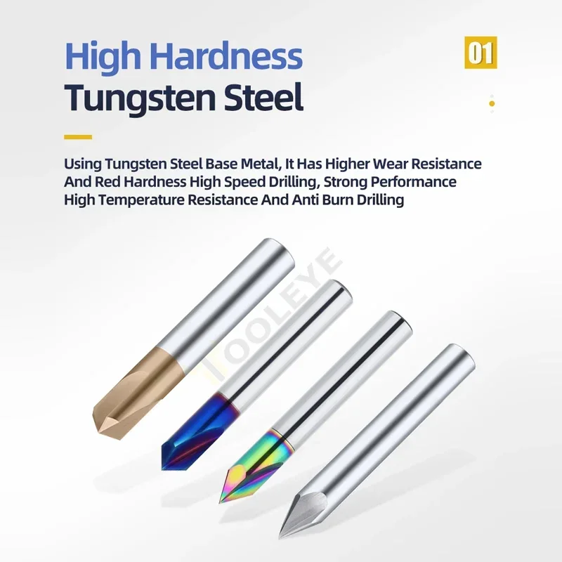 

Carbide Chamfer Milling Cutter 60 90 120° Tungsten Steel Cnc Cutters V-shaped Router Deburring 2&3 Flutes Chamfering End Mills