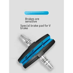 A Pair Silent Brake Leather for Bicycles, Mountain Bikes, Dead Speed Bikes, Colored V-brake Universal Card Mounted Brake Leather