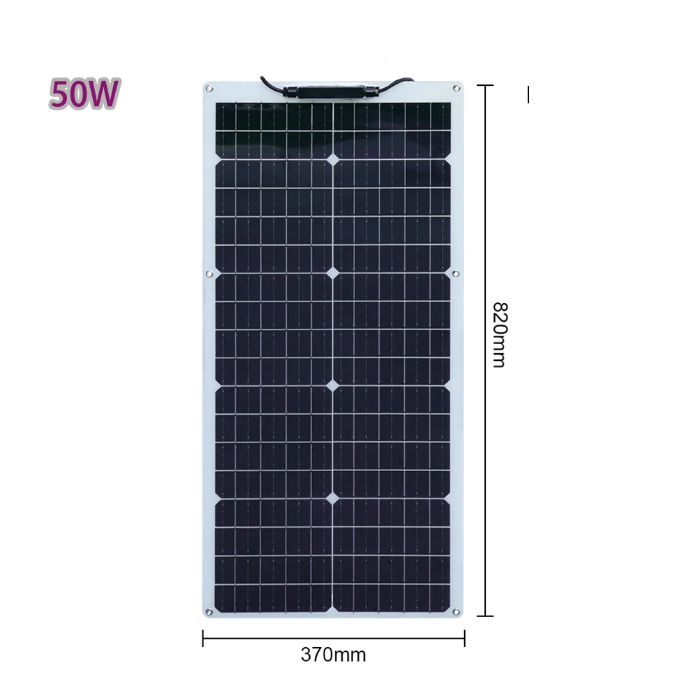 18V Flexible Solar Panels 50W 100W 120W Solar Balcony Photovoltaic Panel for Home Car Boat Camper 12V Battery Charger Waterproof