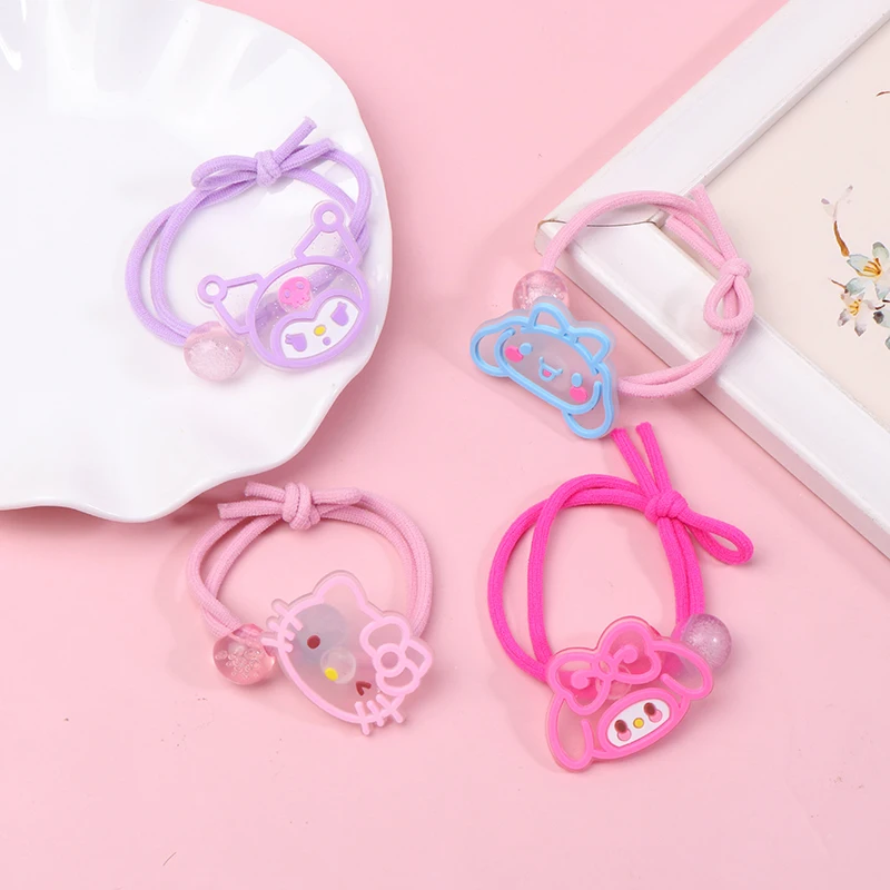 Sanrio Rubber Band Hair para Crianças, Kawaii Baby Braid Headband para Meninas, Bonito, Alta Elasticidade